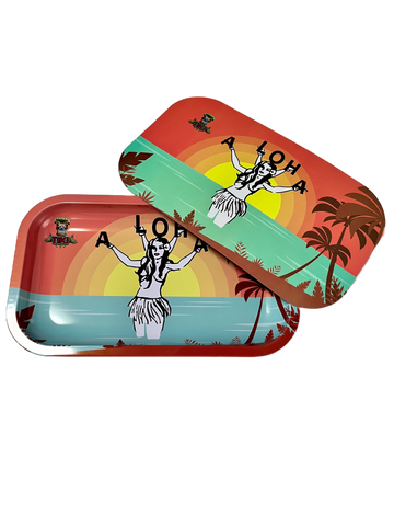 Tiki Rolling Tray Sunset